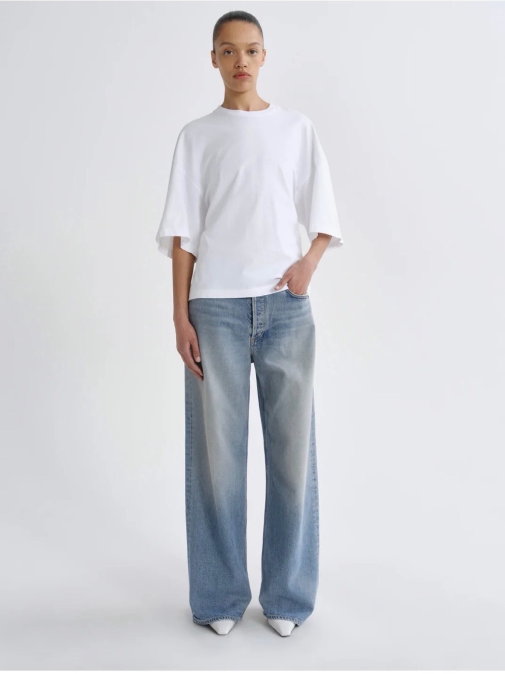 AGOLDE Low Slung Baggy Jeans Size 27 Light Wash Relaxed Wide Leg